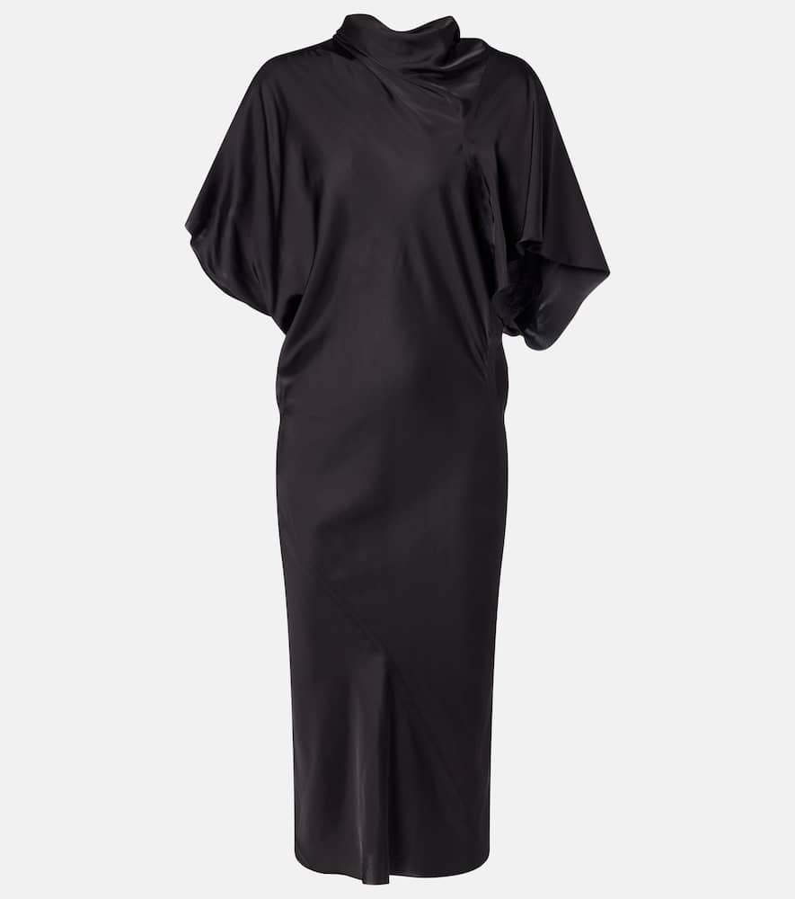 Seb draped charmeuse midi dress