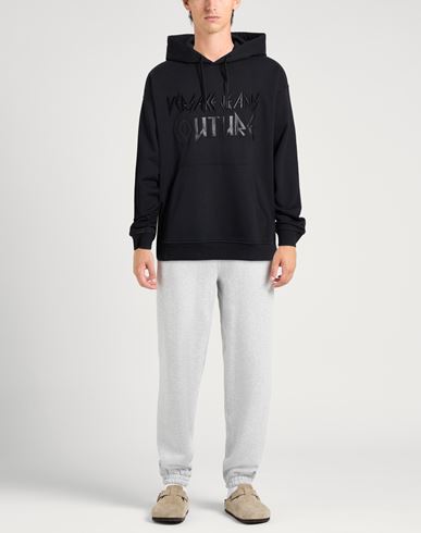 Man Sweatshirt Black Size S Cotton