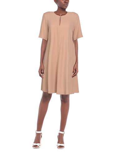 Woman Mini dress Beige Size 8 Polyester, Elastane