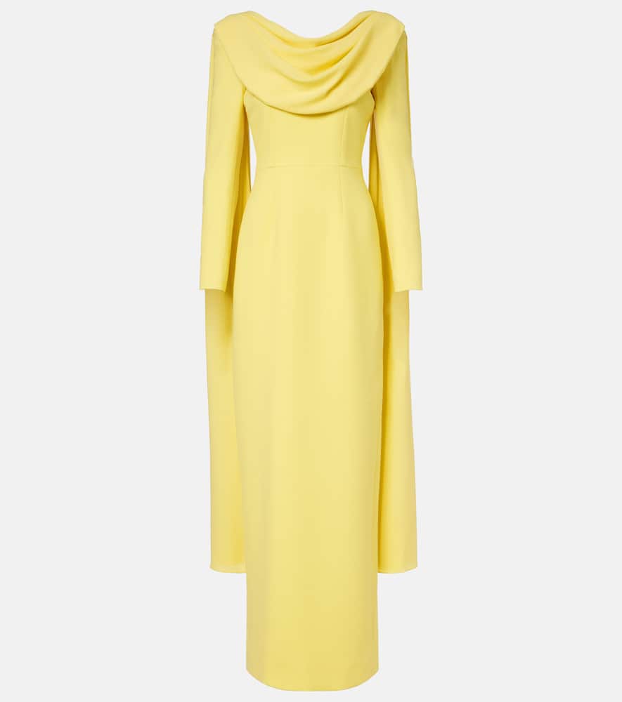 Zaira draped crêpe gown