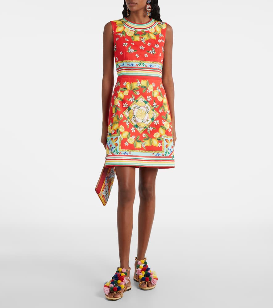 Printed cotton minidress