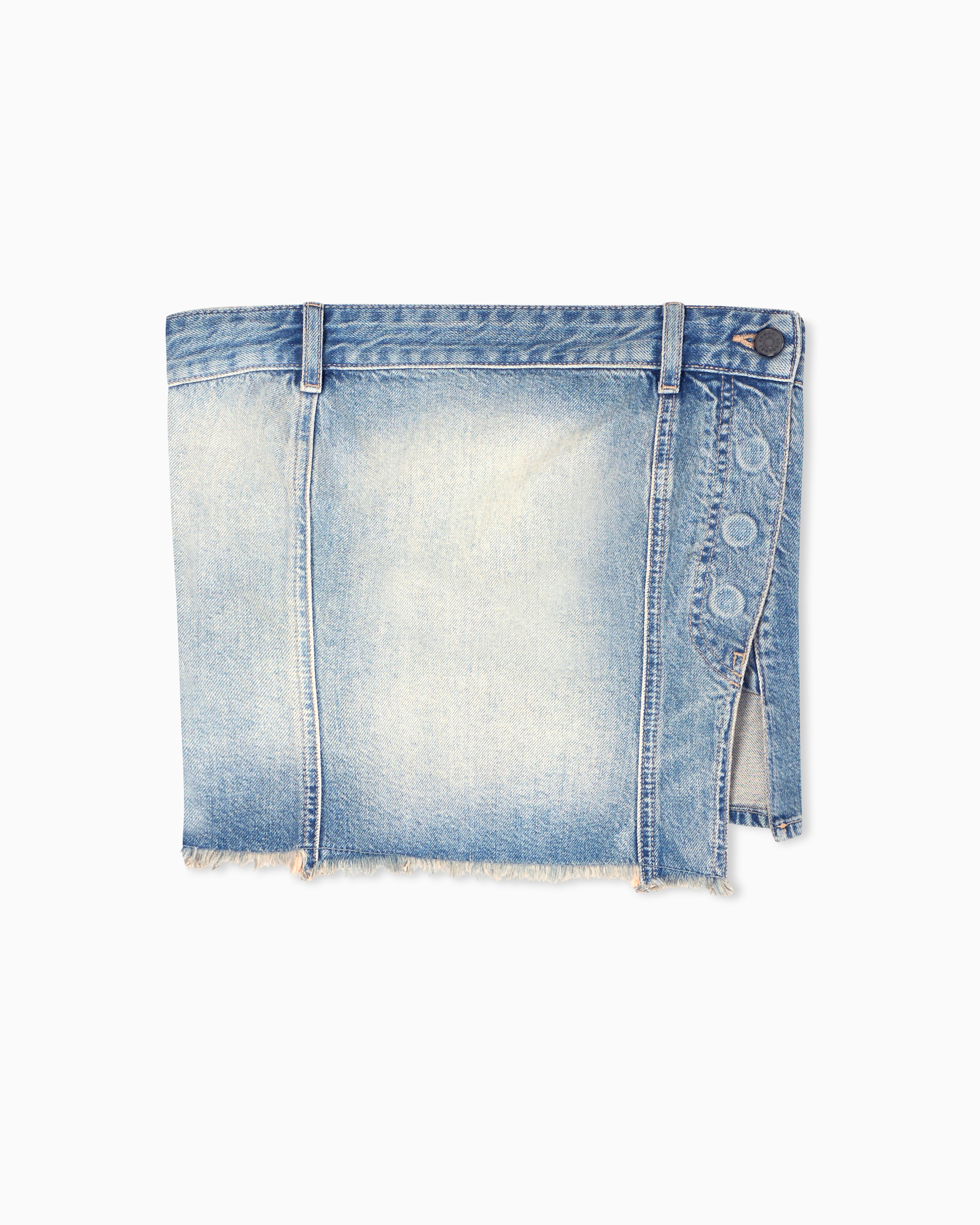 Pigmented Denim Shirt with Used Effect