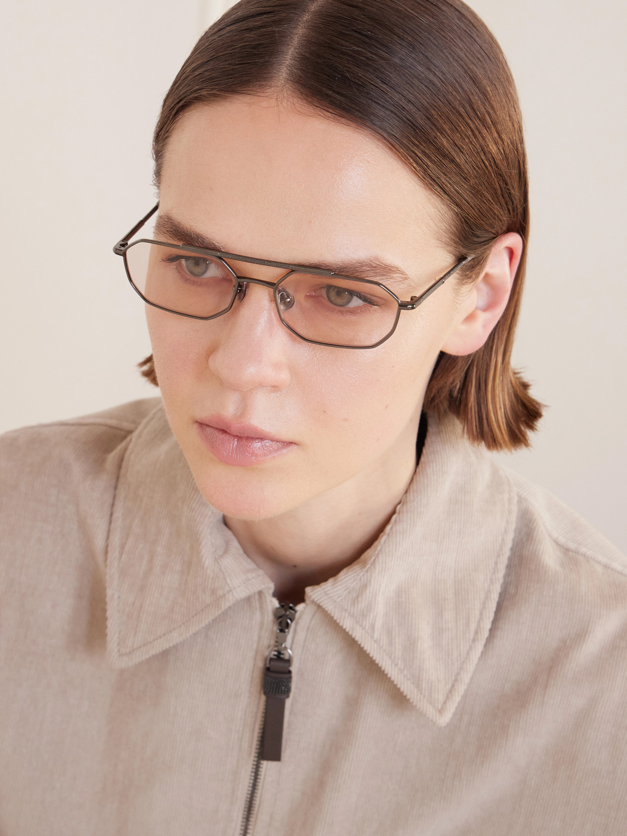 Aviator Titanium Optical Glasses - Gray