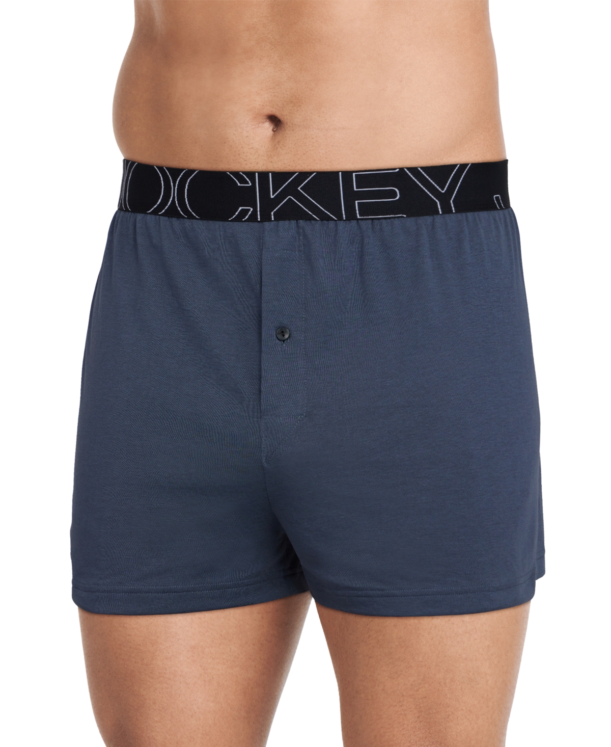 "Men's ActiveBlend Moisture-Wicking 5"" Boxers - Nerves Of Steel Blue"