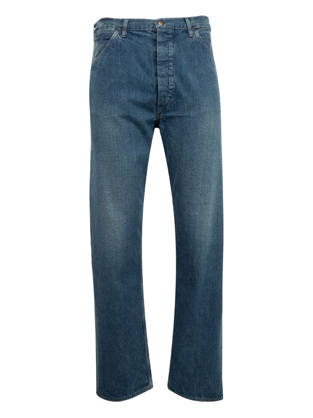 Strap-detail jeans - Blue