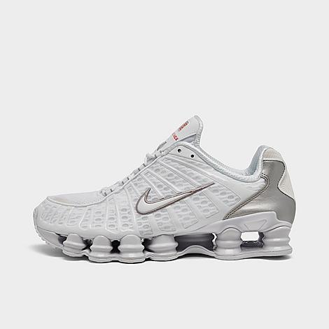 Men's Shox TL Casual Shoes in White/Metallic Silver/Max Orange