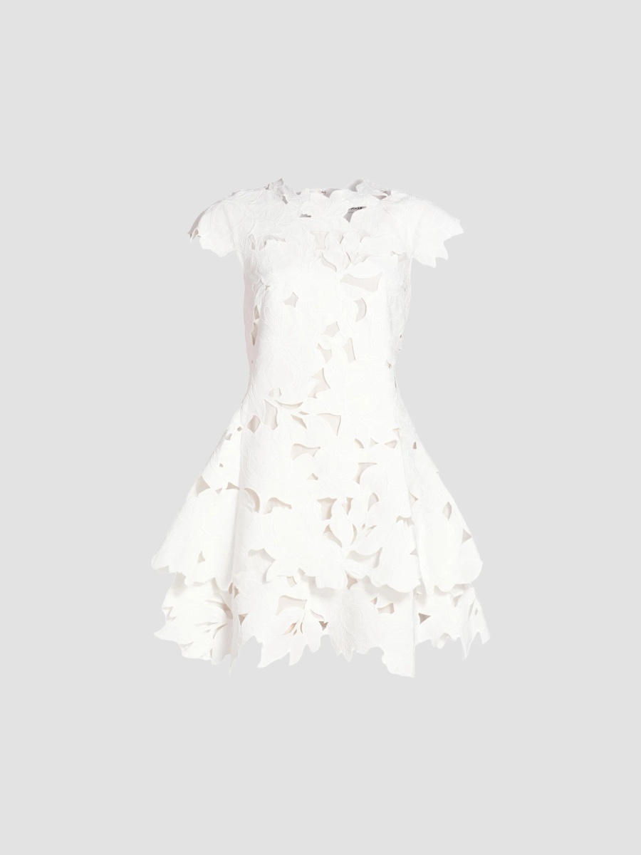 Women's Holloway Cut-Out Lace Minidress - White