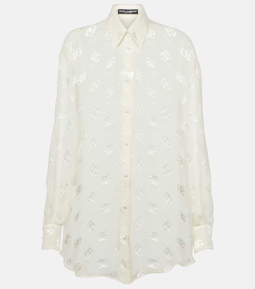 Burnout sheer silk shirt