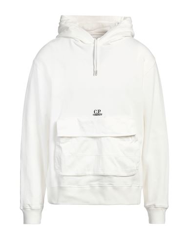 C. p. Company Man Sweatshirt White Size 3XL Cotton, Elastane