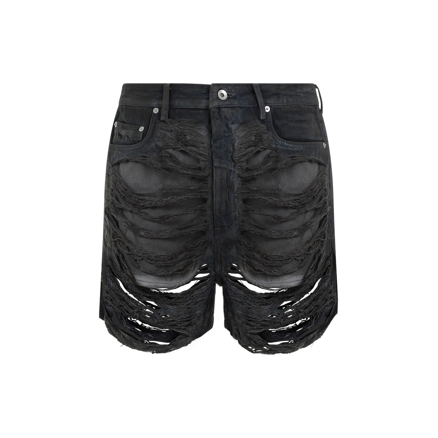 DRKSHDW Mid-Rise Loose Raw Hem Denim Shorts Men's