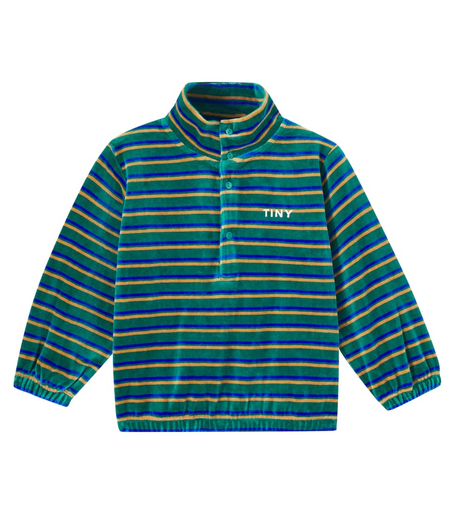 Striped cotton terry sweatshirt