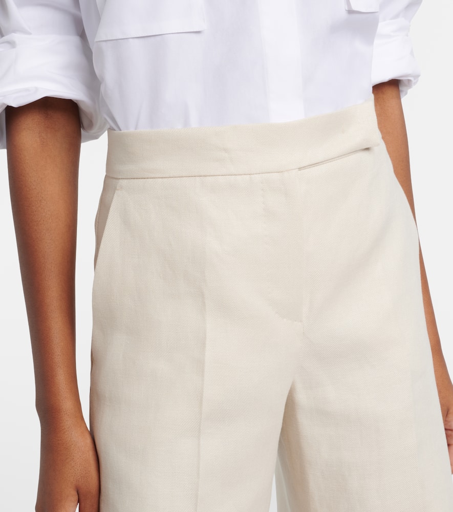 Badesse high-rise linen wide-leg pants
