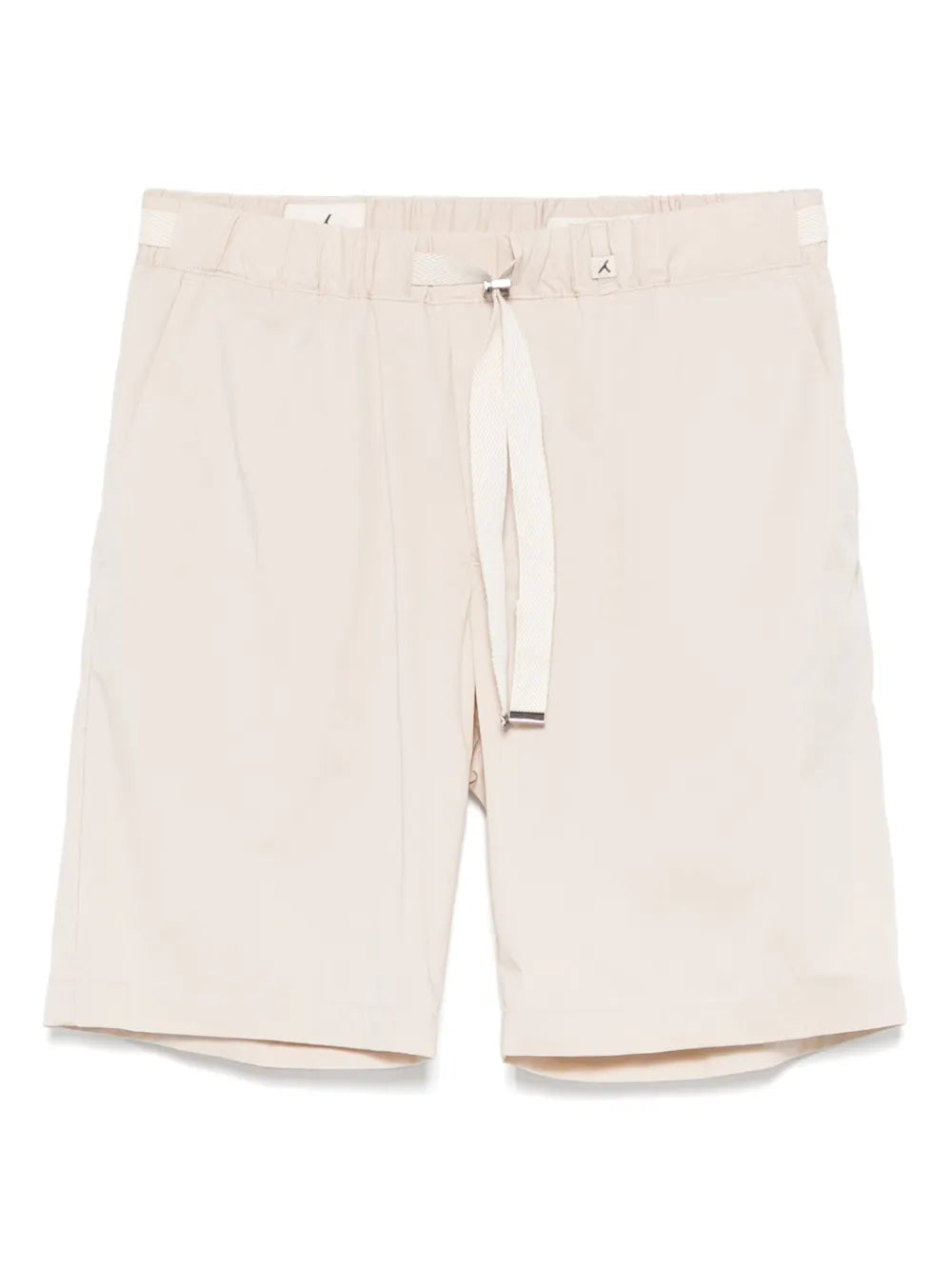 Drawstring-Waist Shorts — Beige
