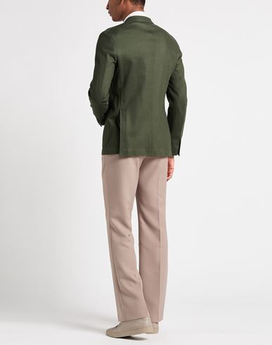 Man Blazer Military green Size 40 Cotton