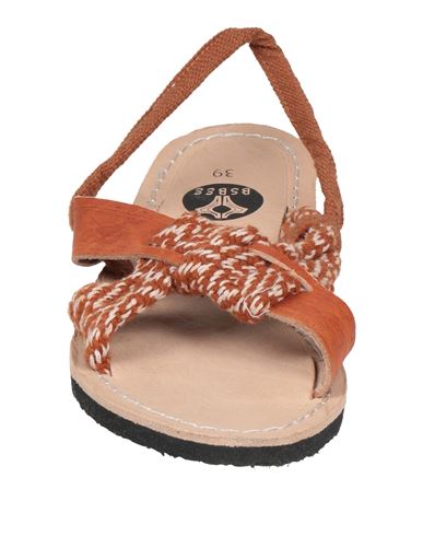 Woman Sandals Brown Size 6 Textile fibers, Leather