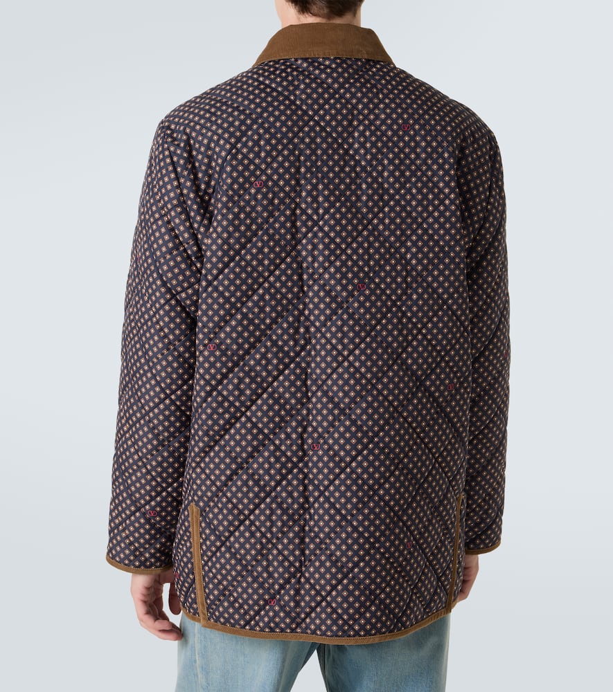 Polka-dot quilted jacket