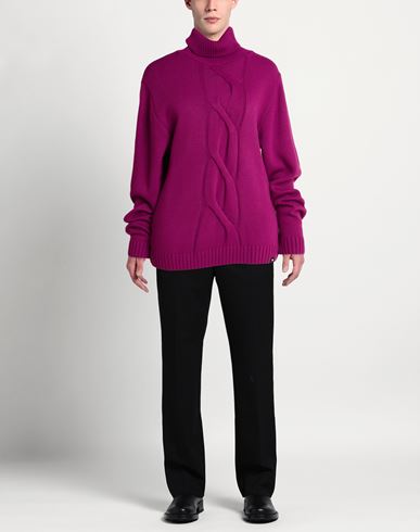 Man Turtleneck Mauve Size M Acrylic, Wool