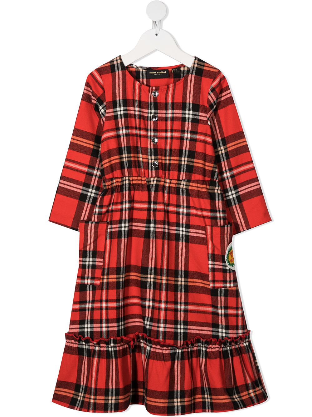 Check flannel dress - Red