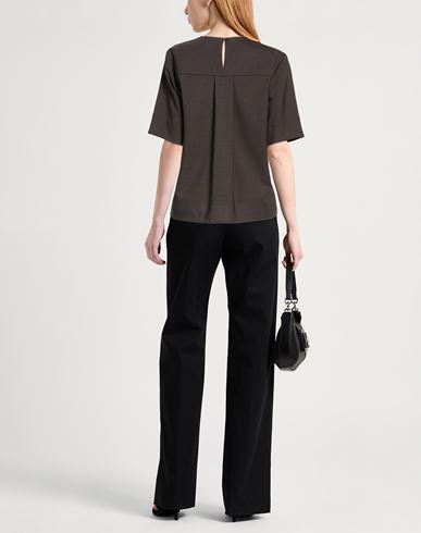 P. a.r. o.s. h. Woman Top Grey Size M Virgin Wool, Elastane