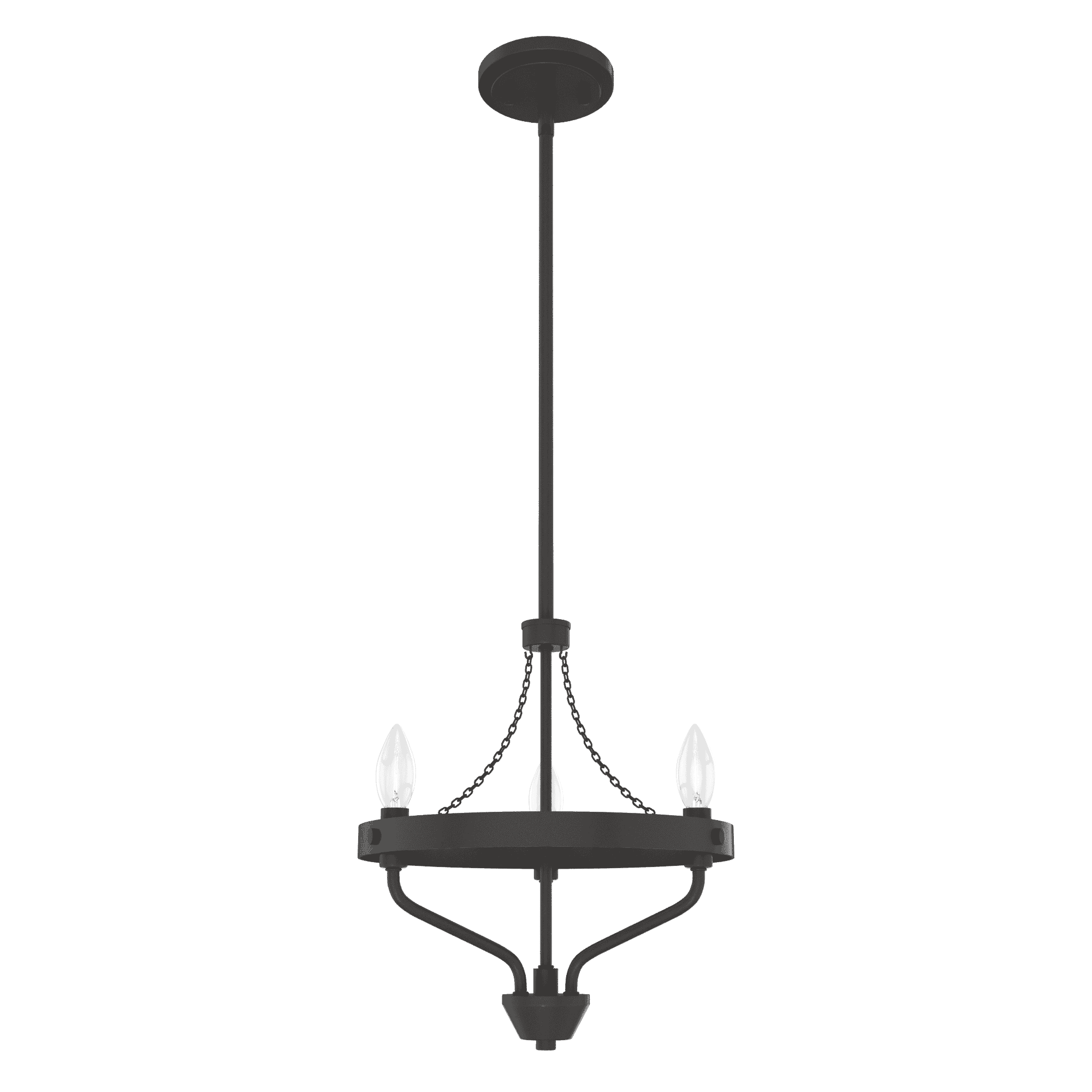 Hunter Merlin 3-Light Small Chandelier in Noble Bronze