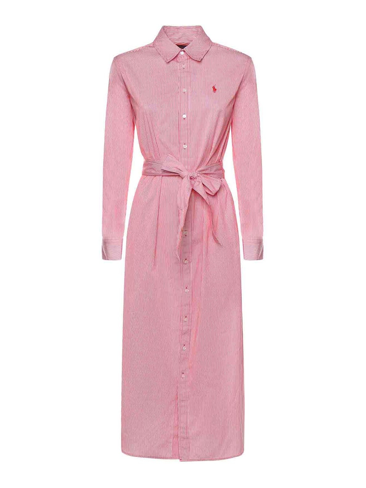 Striped Shirt Dress With Belt