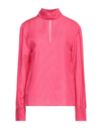 Woman Top Fuchsia Size 4 Cotton, Silk