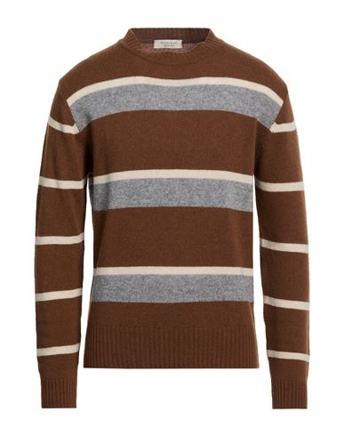 Man Sweater Camel Size L Wool
