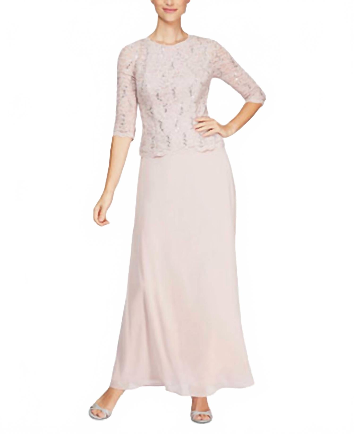 Women's Tea Length Coctail Dress In Taupe