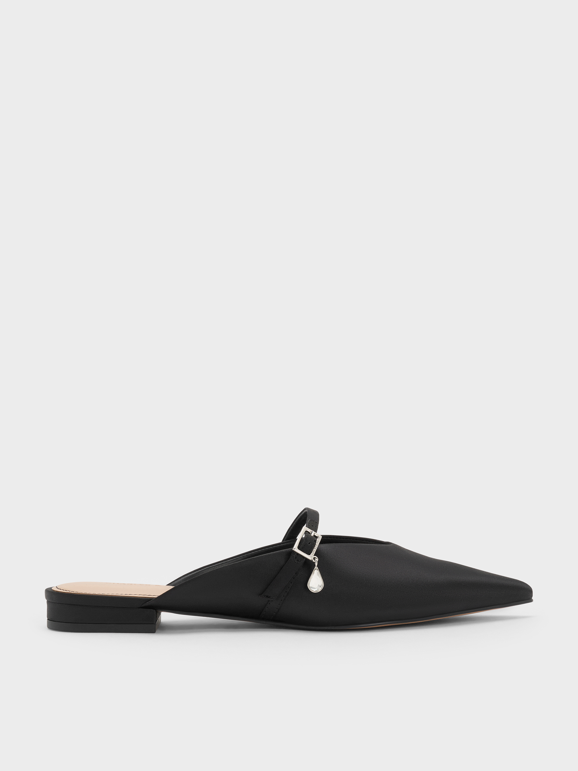Charles & Keith - Teardrop-Crystal Flat Mules