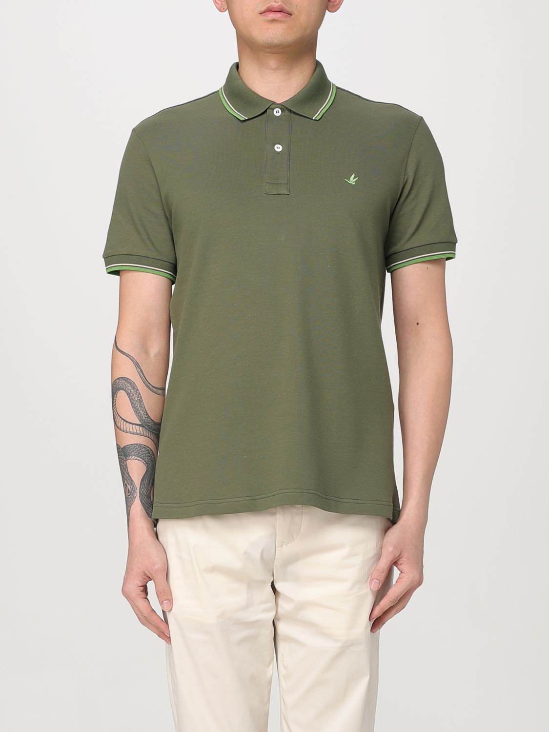 Polo Shirt Men color Military