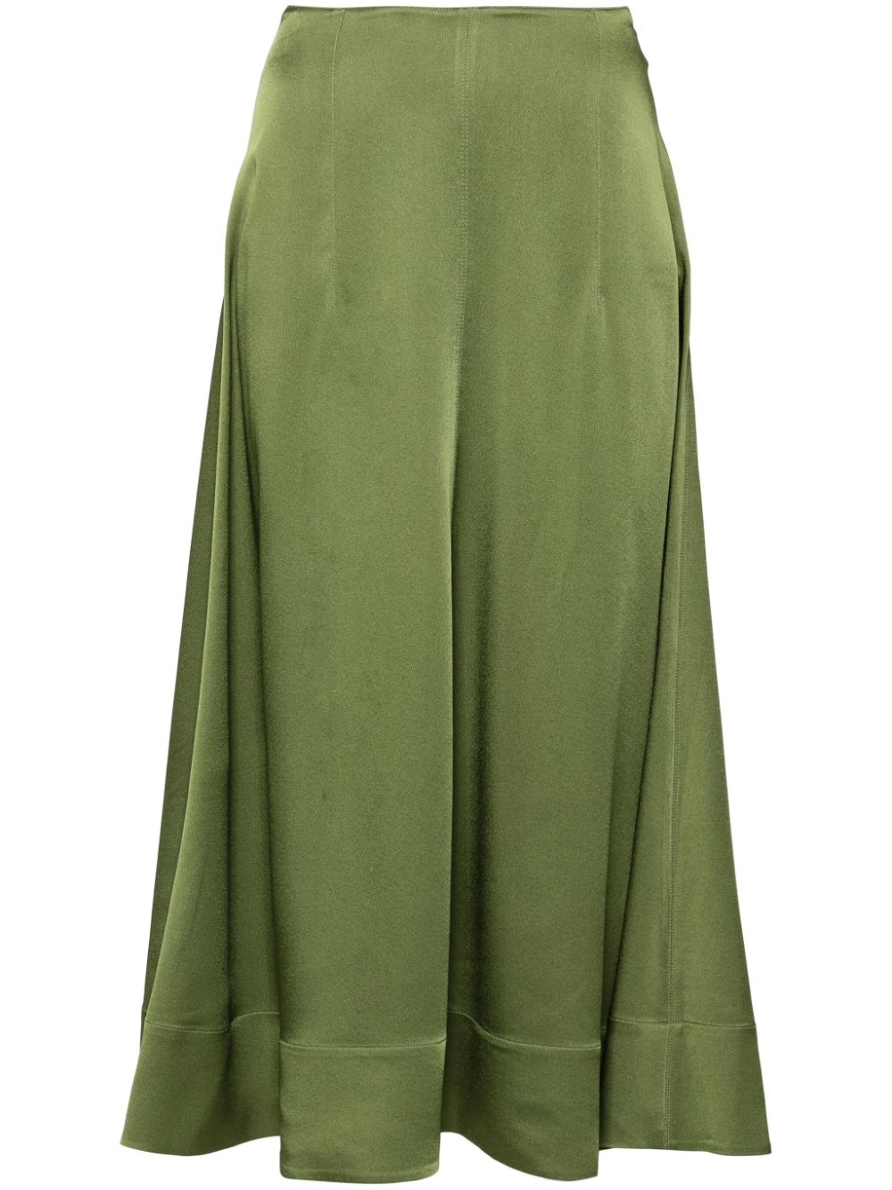 Flared midi skirt - Green
