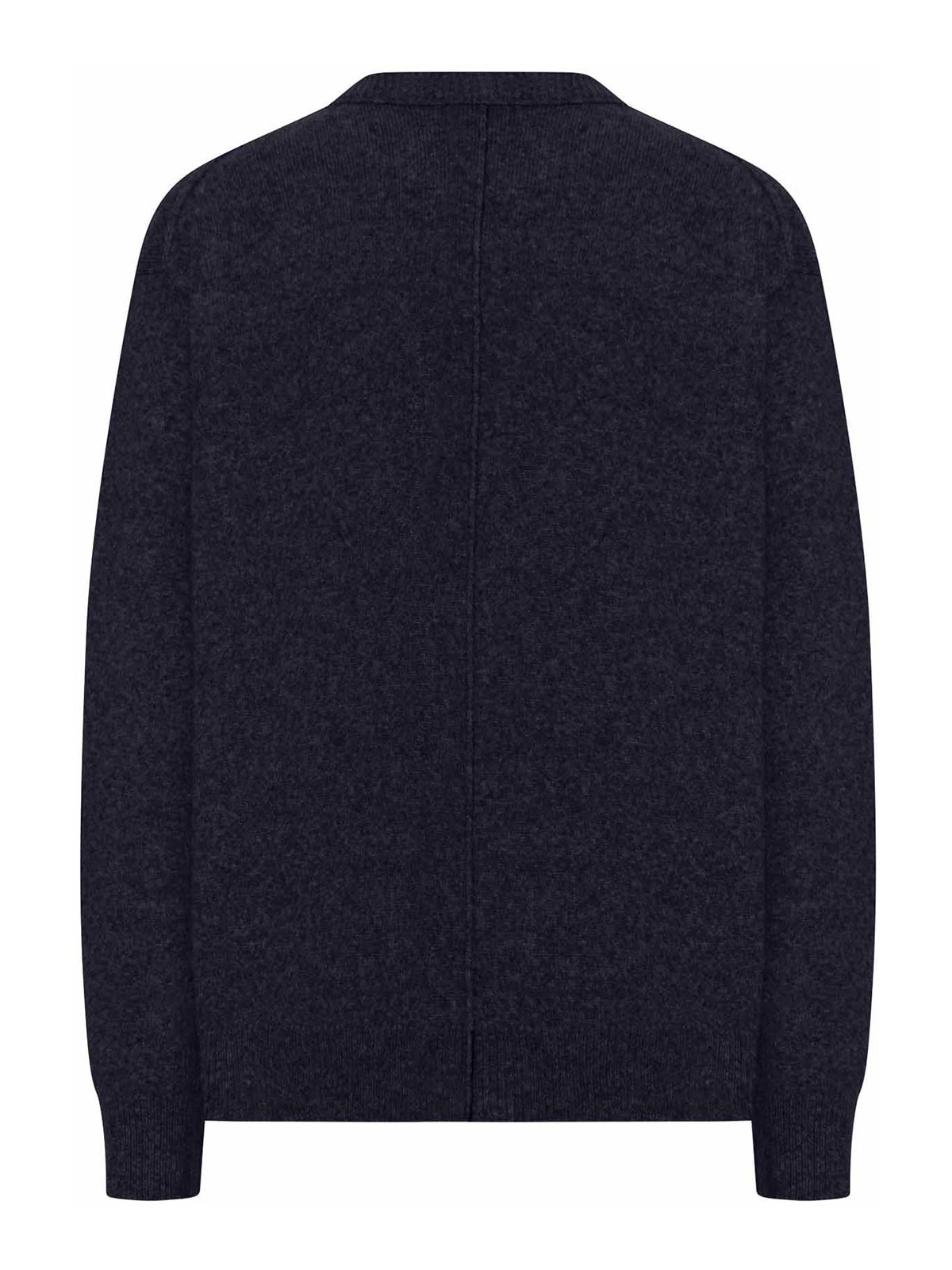 Crew Neck Sweater In Melange Effect Wool