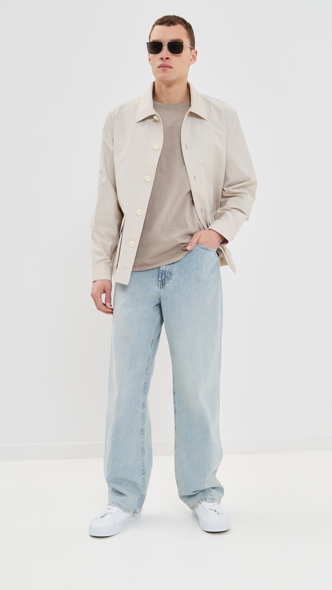 Base Tee Vinage Khaki Pigment Dye