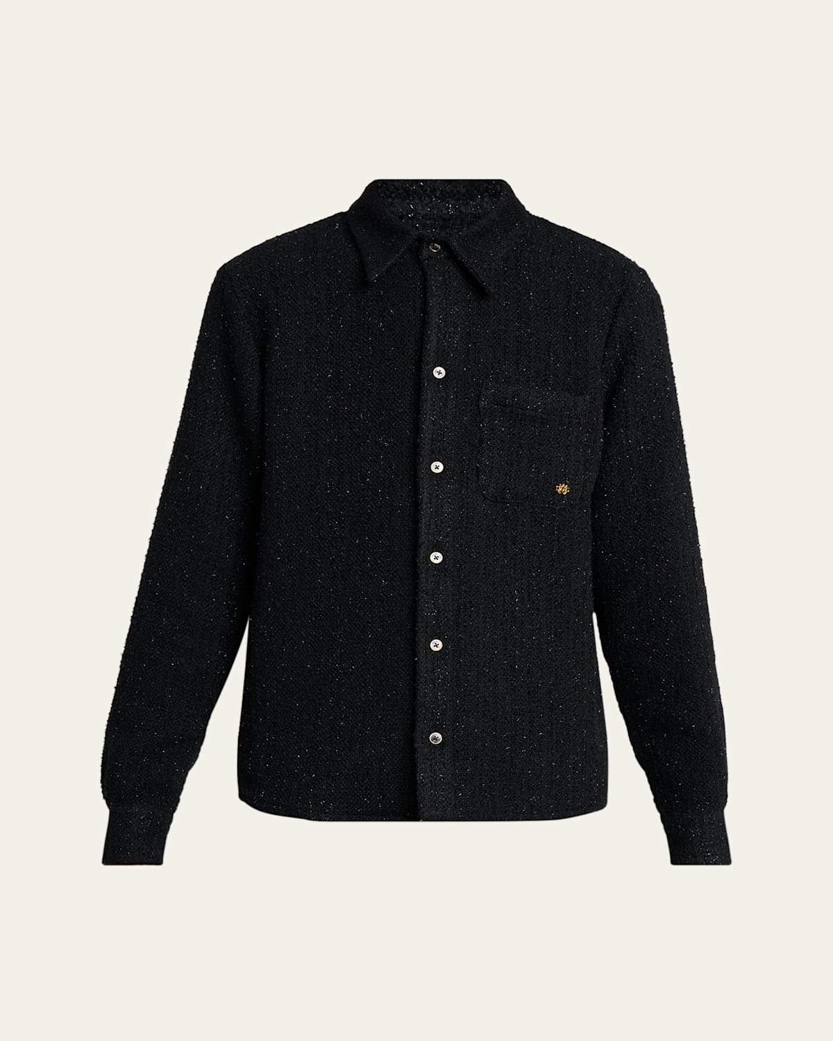 Men's Boucle Pocket Button-Down Shirt