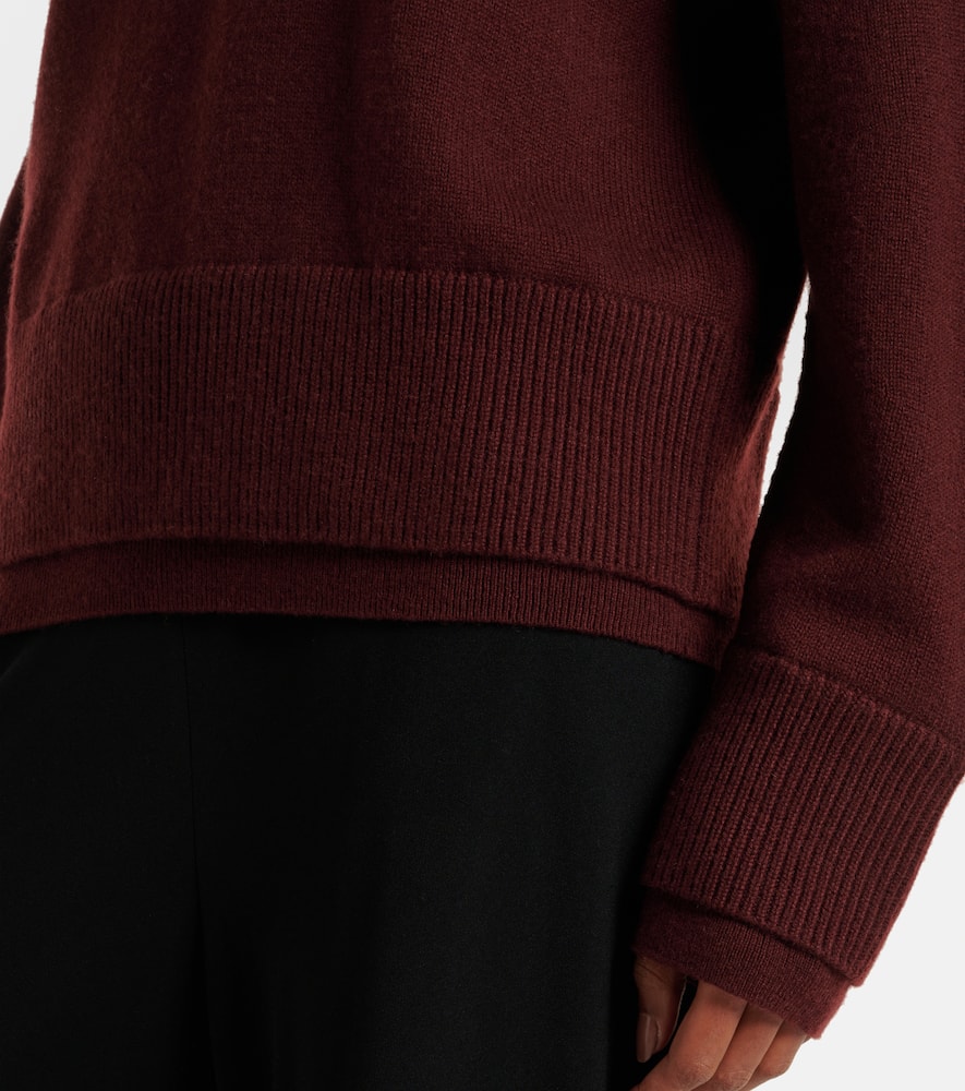 Layered wool and cashmere sweater
