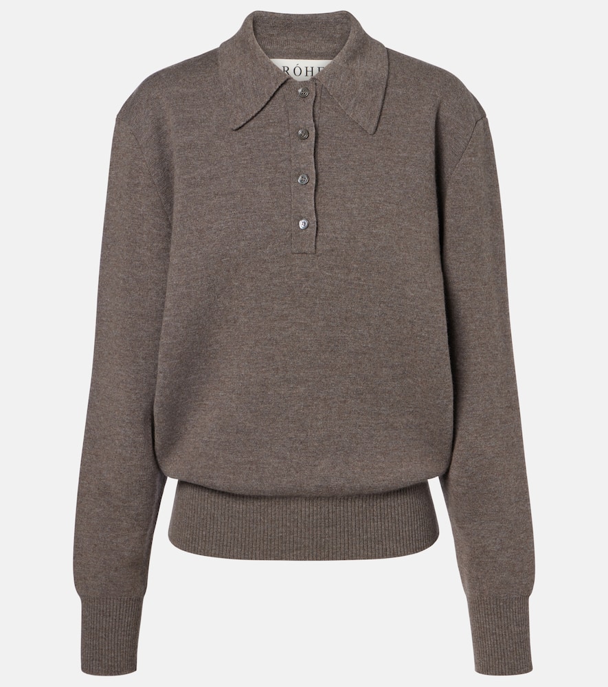 Róhe Wool and cashmere polo sweater