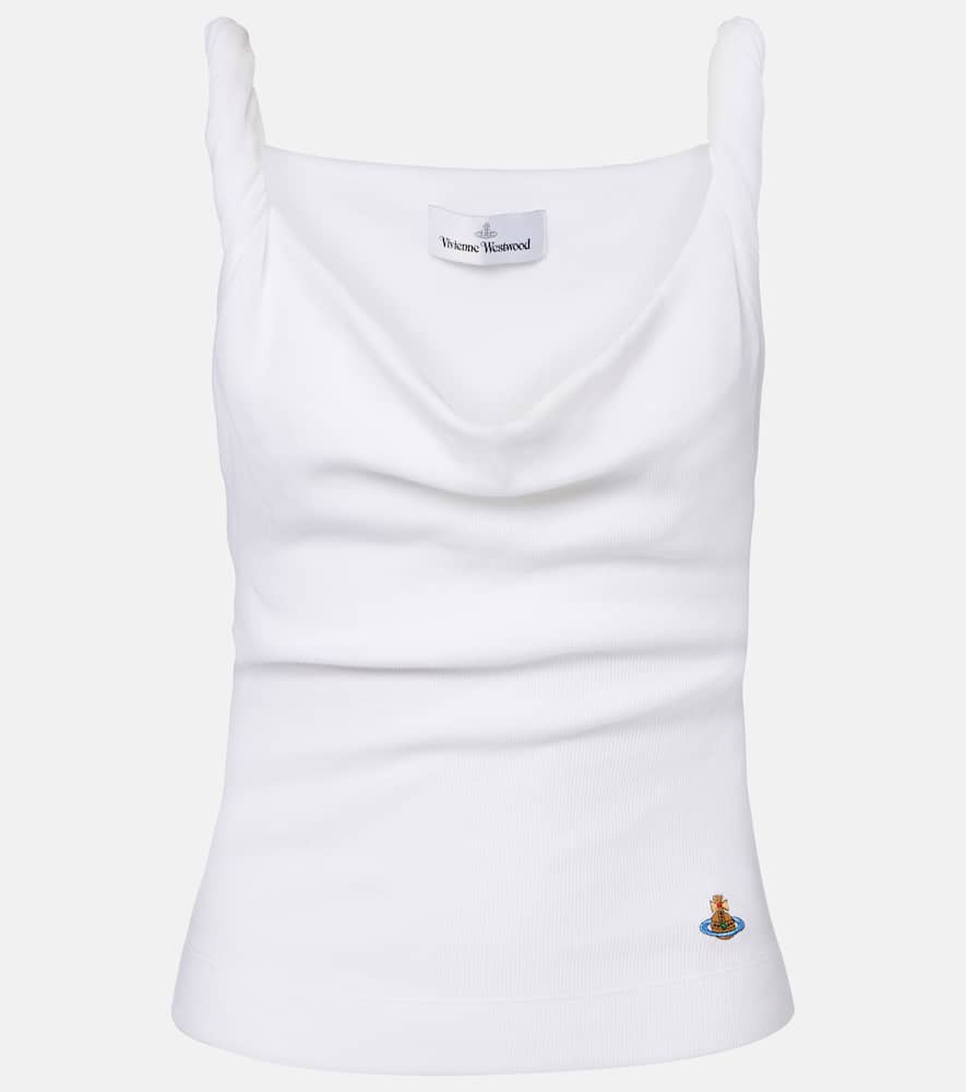 Anna cotton-blend jersey tank top
