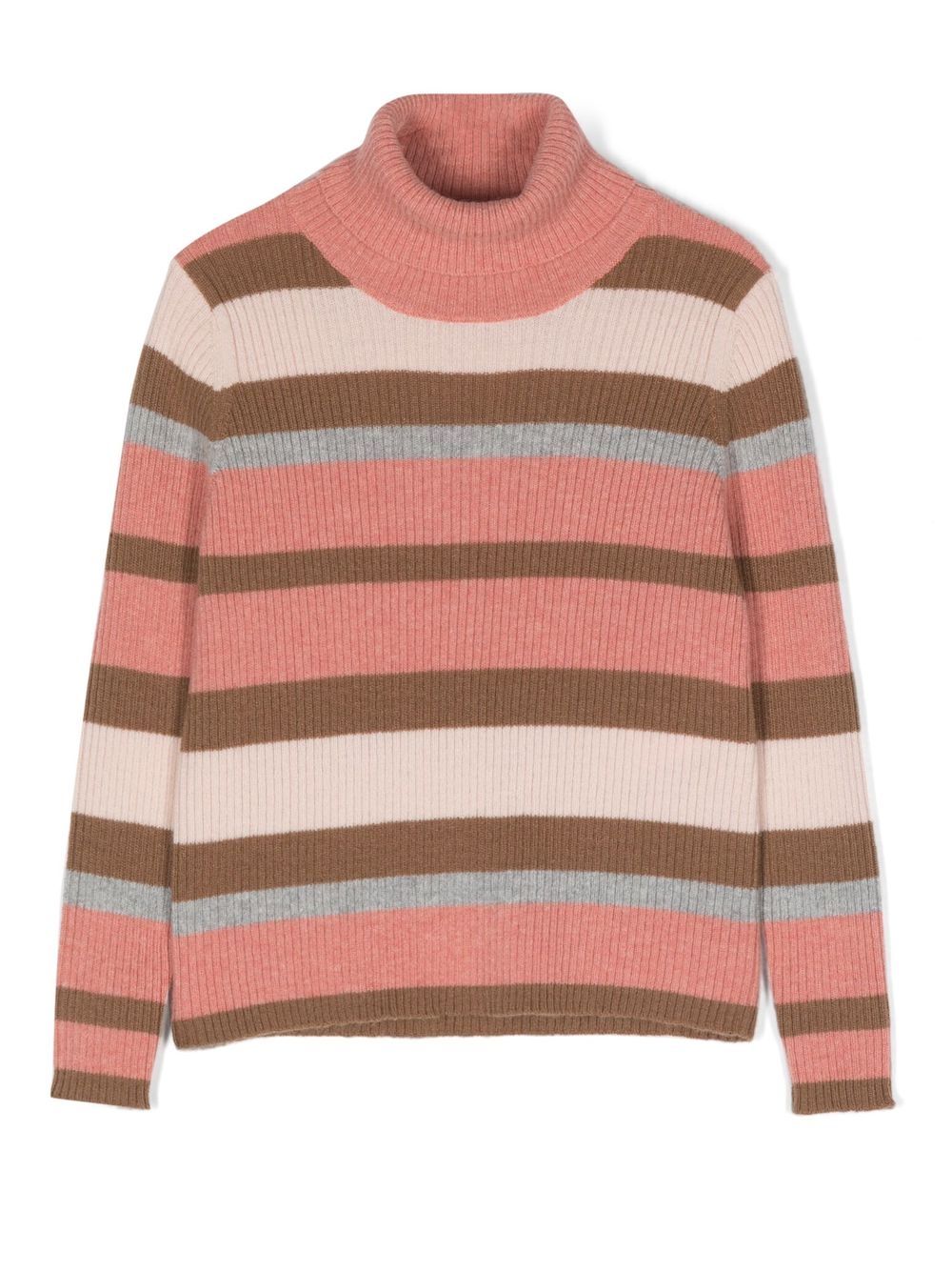 Virgin wool striped jumper - Pink