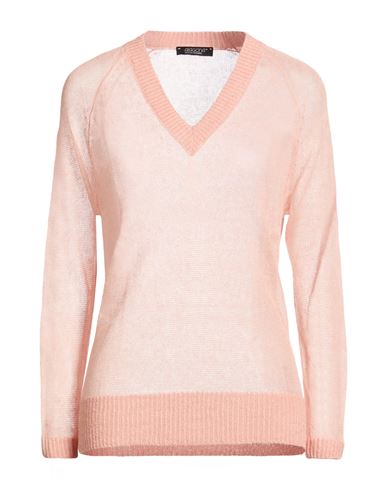 Woman Sweater Pink Size 6 Linen