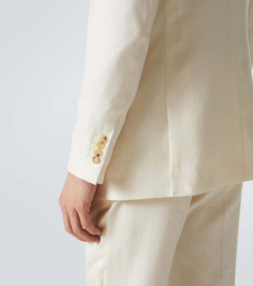 Wool, silk and linen corduroy blazer