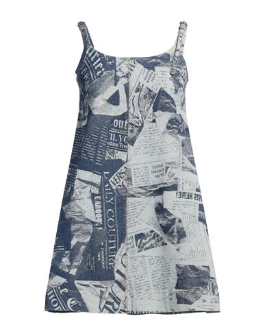 Versace Jeans Couture Woman Mini dress Blue Size 8 Cotton, Elastane