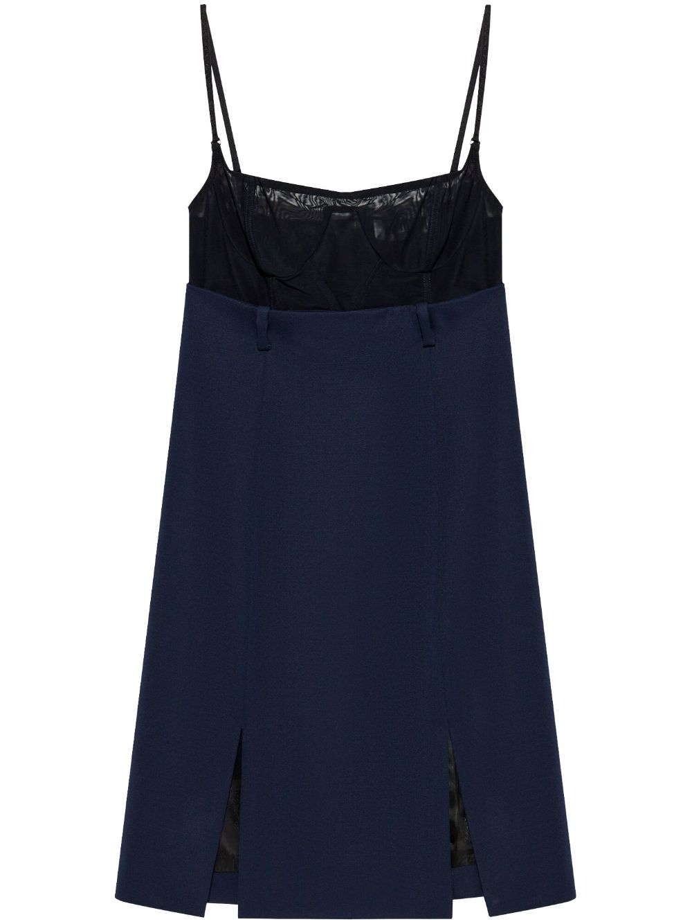 Panelled mini dress - Blue