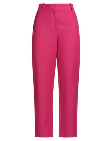 Woman Pants Fuchsia Size 6 Viscose, Linen