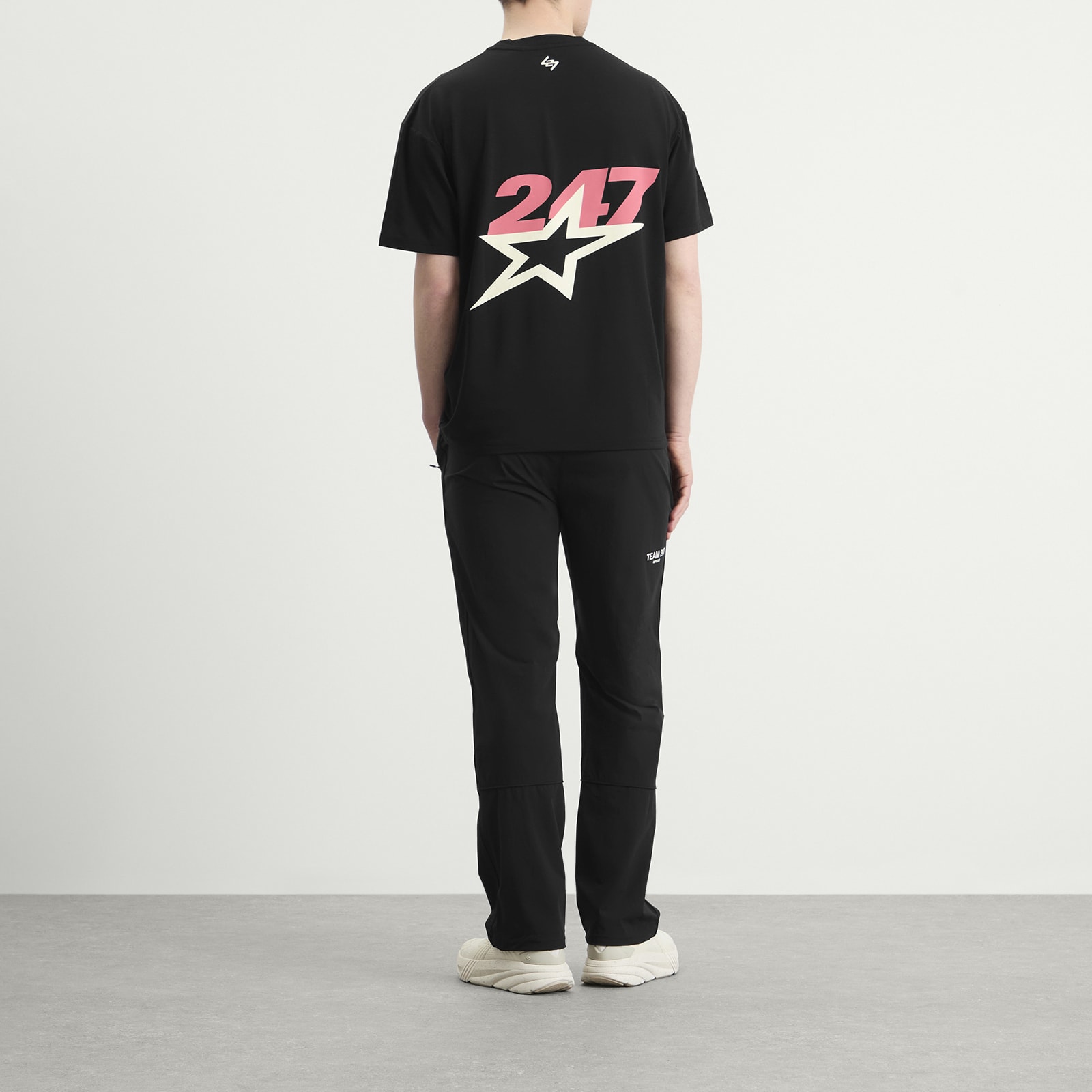 Represent Team 247 Star Print Oversized T-Shirt Jet Black