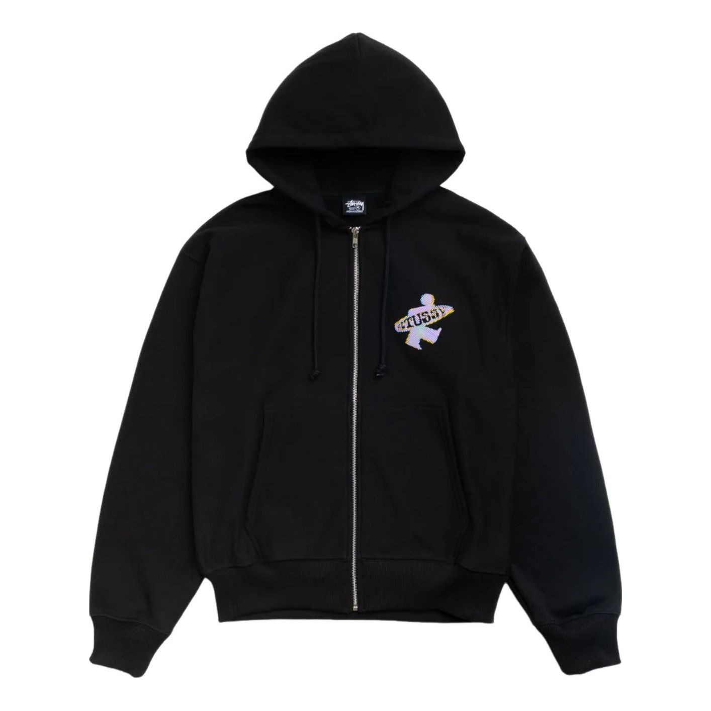 Dot Surf Puff Print Zip Hoodie 'Black'