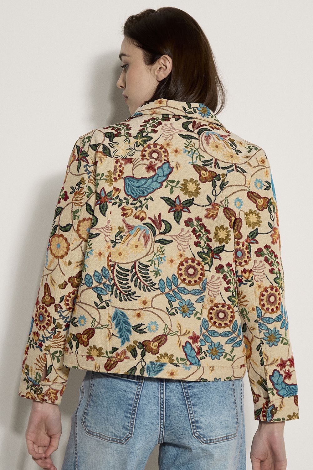 Apricot Floral Tapestry Jacket