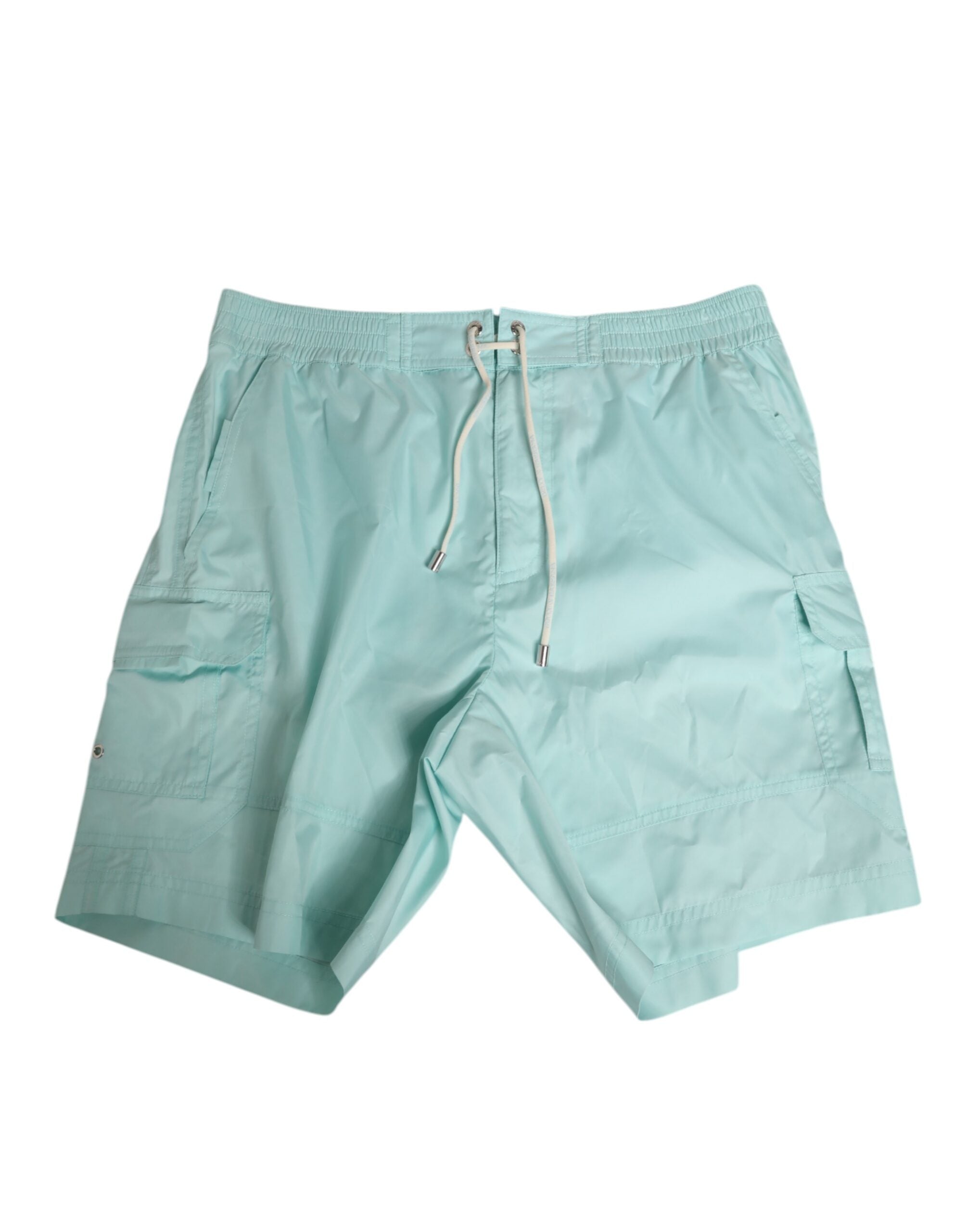 Nylon Cargo Swim Shorts — Blue