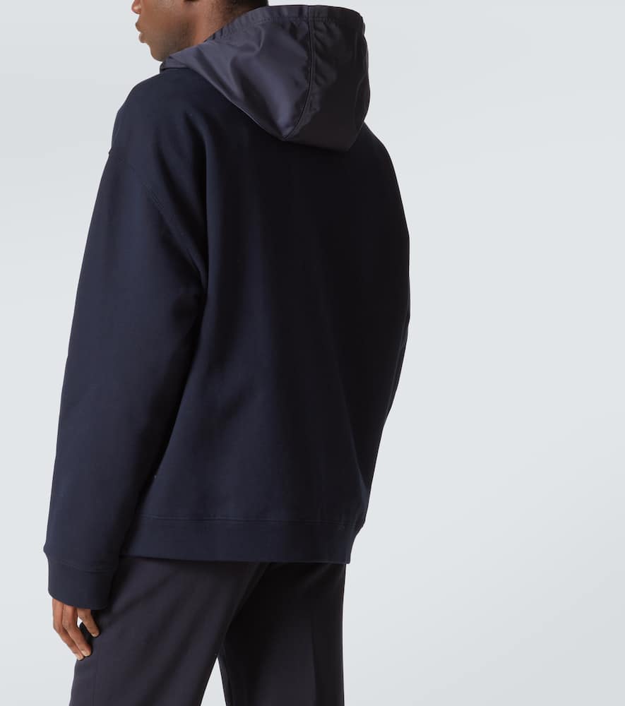 Cotton zip-up hoodie