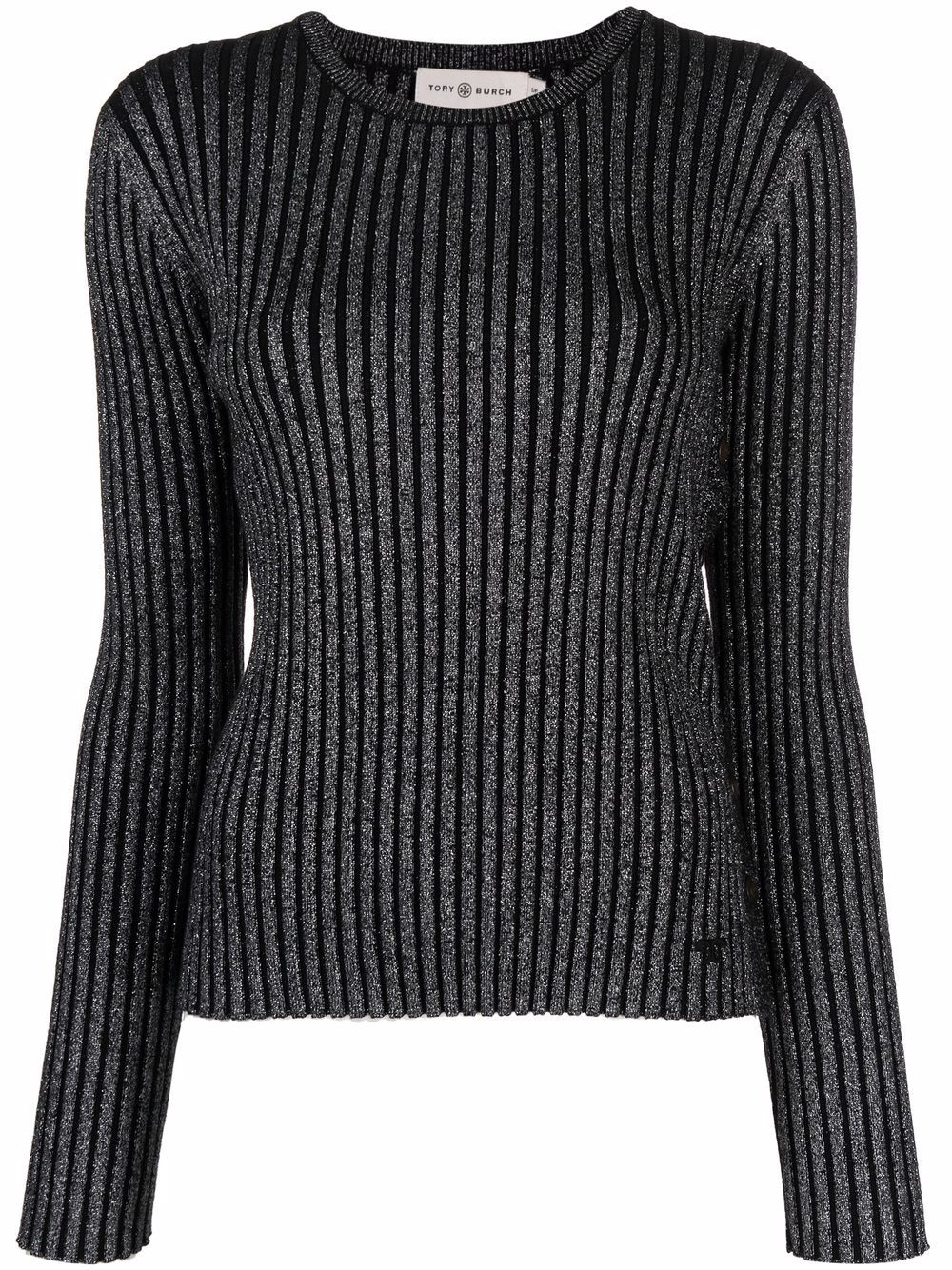 Ribbed knitted top - Black