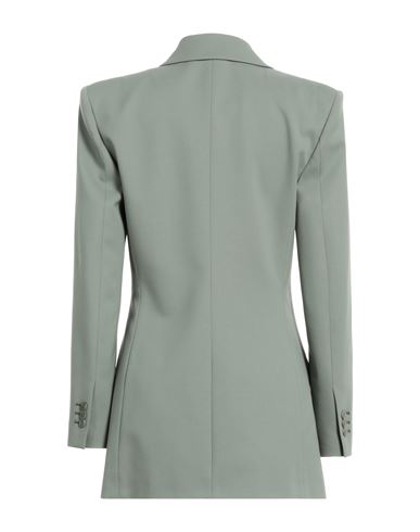 Alberta Ferretti Woman Blazer Sage green Size 6 Virgin Wool, Elastane